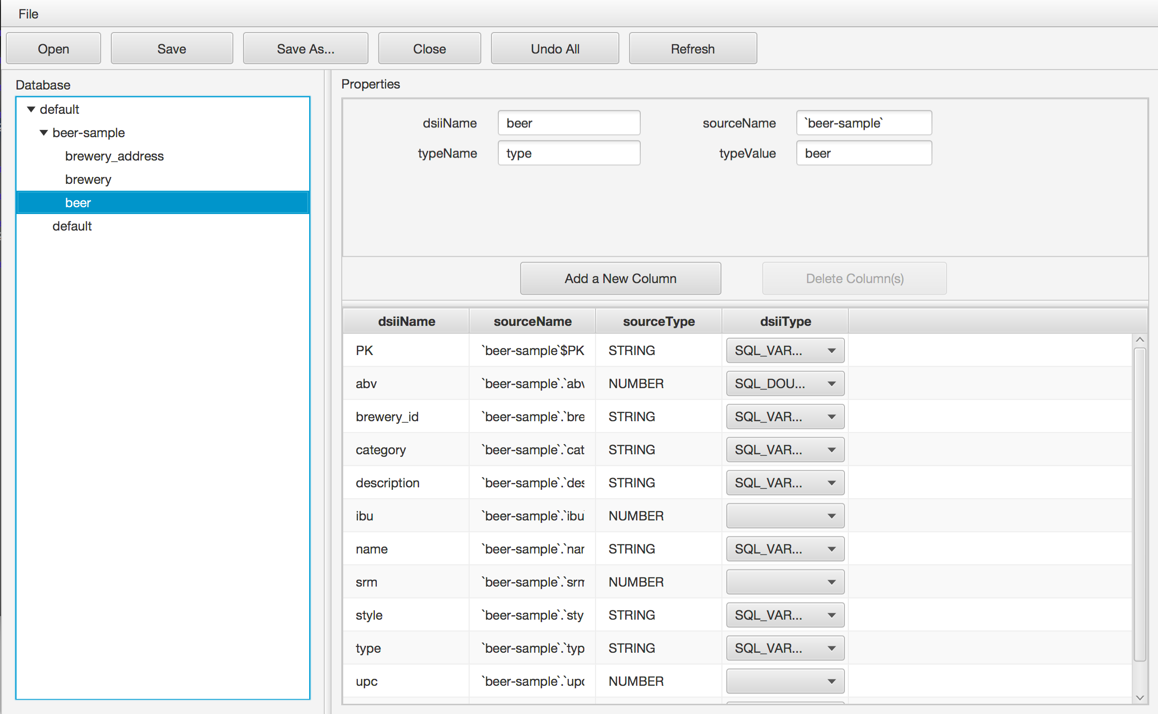 Edit the schema file