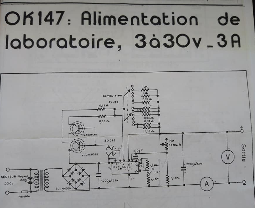 ELECTRONIQUE 3D - Alimentation stabilisée à transistors