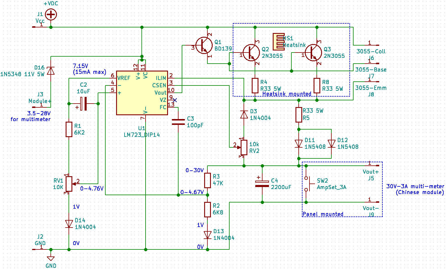 Conception et réalisation d'une alimentation linéaire stabilisée à diode  Zener